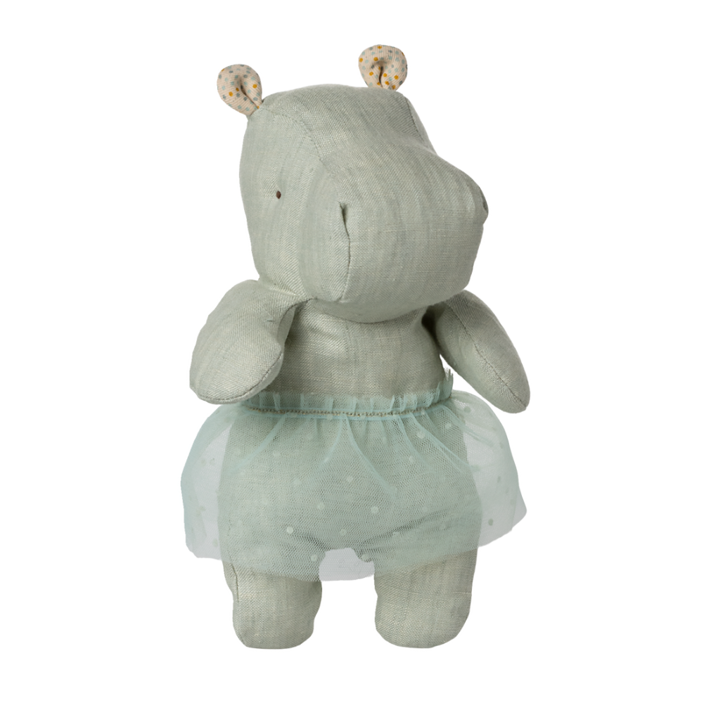 Safari friends, Hippo w. skirt, Small - Mint