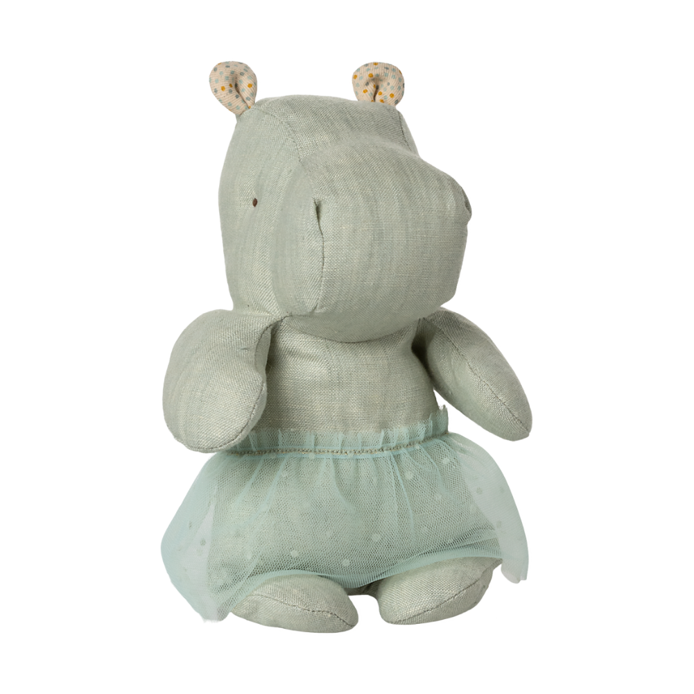 Safari friends, Hippo w. skirt, Small - Mint