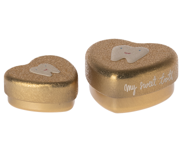 Tooth box, 2 pc set - Gold