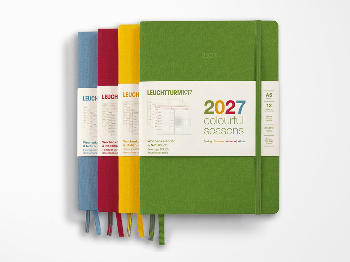 2027 Weekly Planner & Notebook Dotted Medium A5 Colorful Seasons