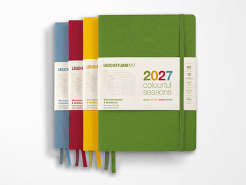 2027 Weekly Planner & Notebook Dotted Medium A5 Colorful Seasons