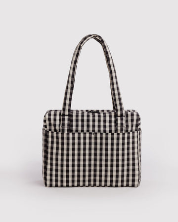 Small Cloud Carry-On Black and Cream Gingham