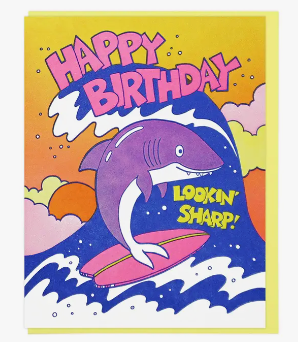Lookin' Sharp Shark Birthday Card