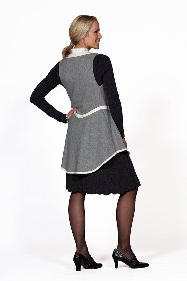 cotton herringbone vest