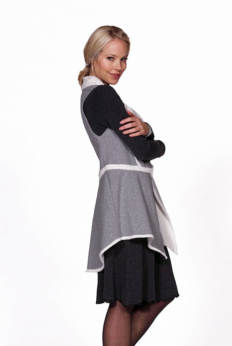 cotton herringbone vest