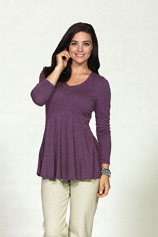 seamed jersey tunic