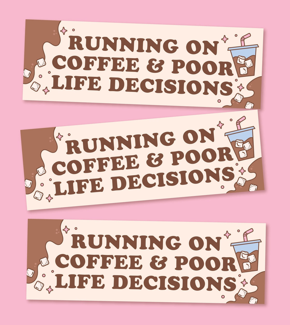 Coffee & Decisions Magnetic Bumper Sticker
