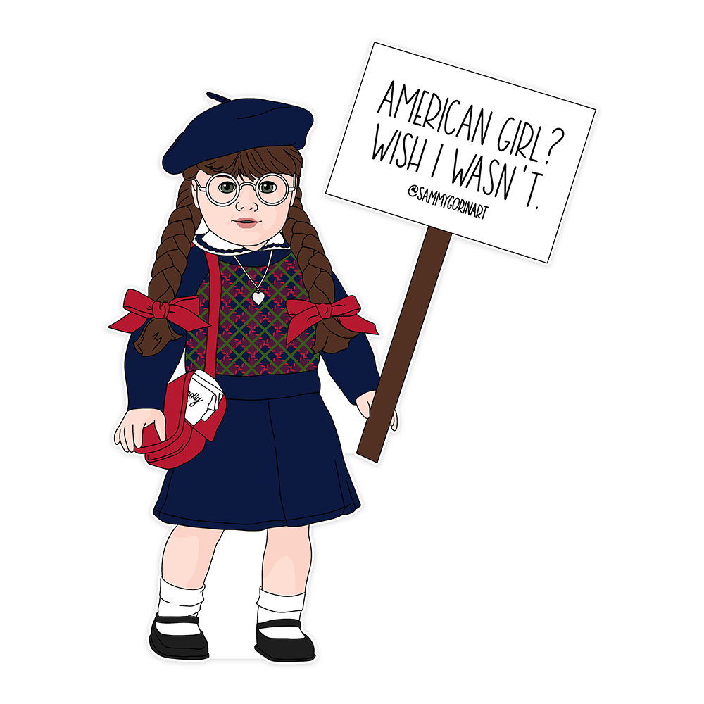 Molly Americn Girl Wish I Wasn’t American Girl Sticker