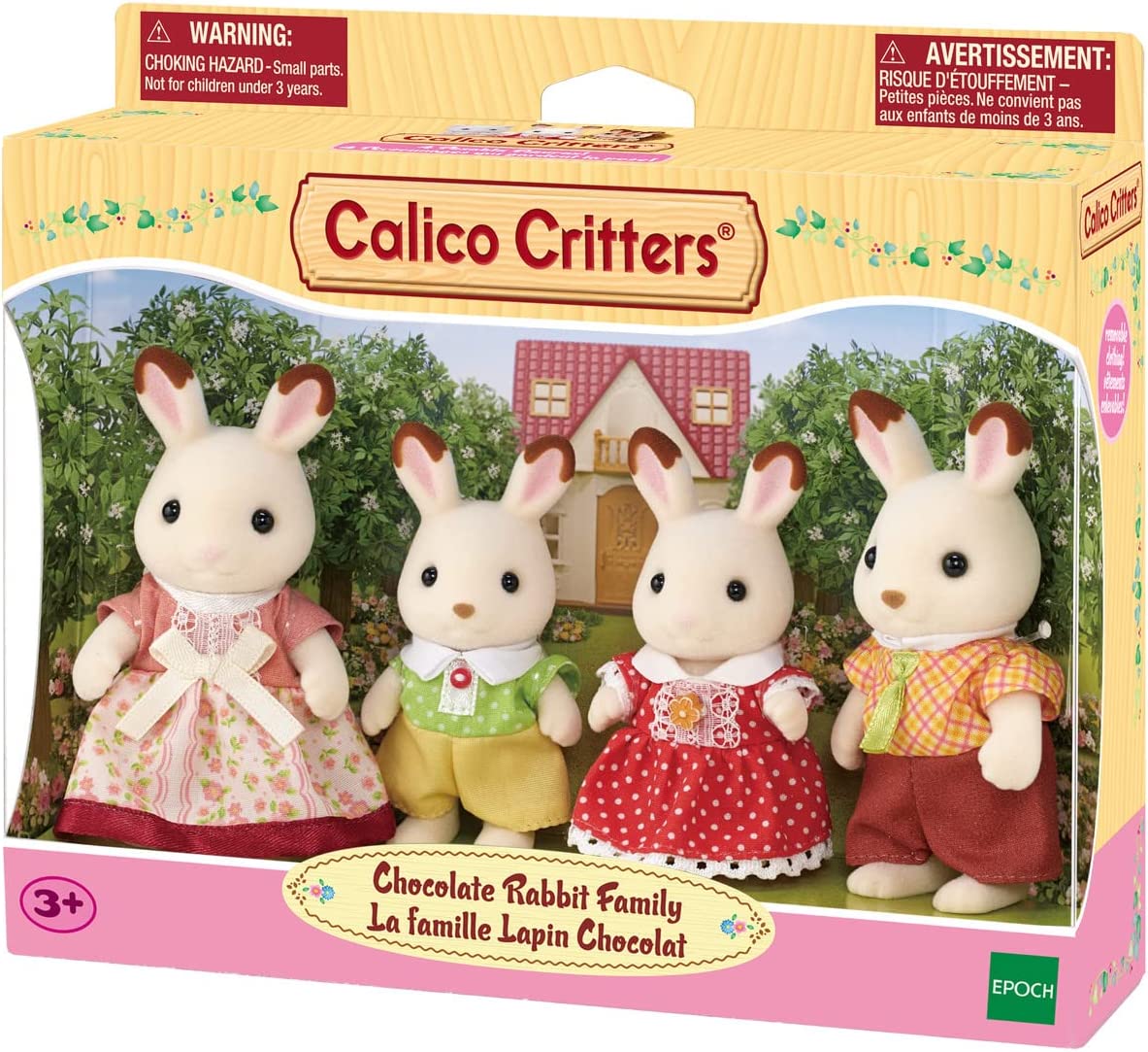 Calico Critters Chocolate Rabbit Family