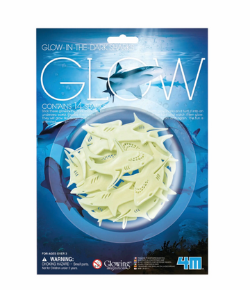 Glow in The Dark Sharks Stick-On Decor