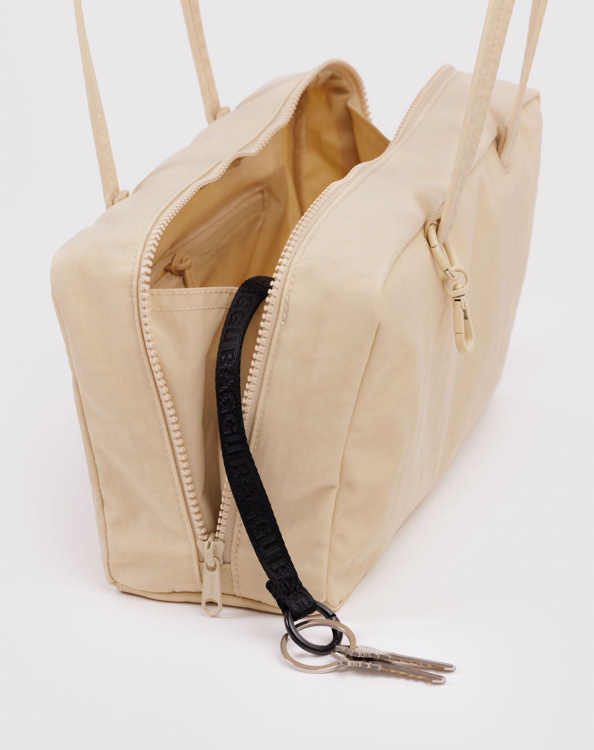 Nylon Bowler Bag - Custard