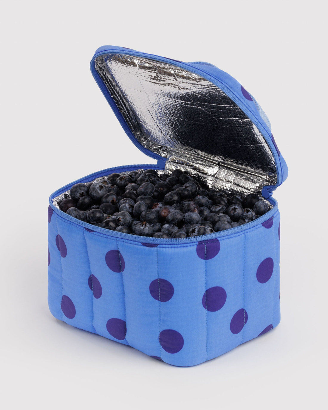 Puffy Lunch Bag Blue Polka Dot
