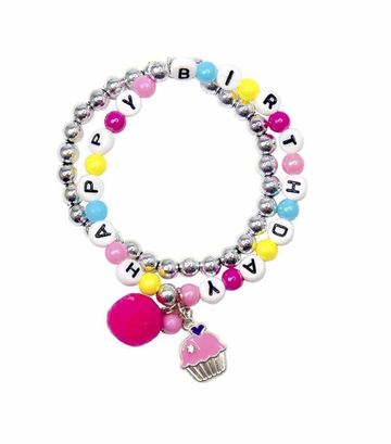 Happy Birthday Bracelet Set, 2pc