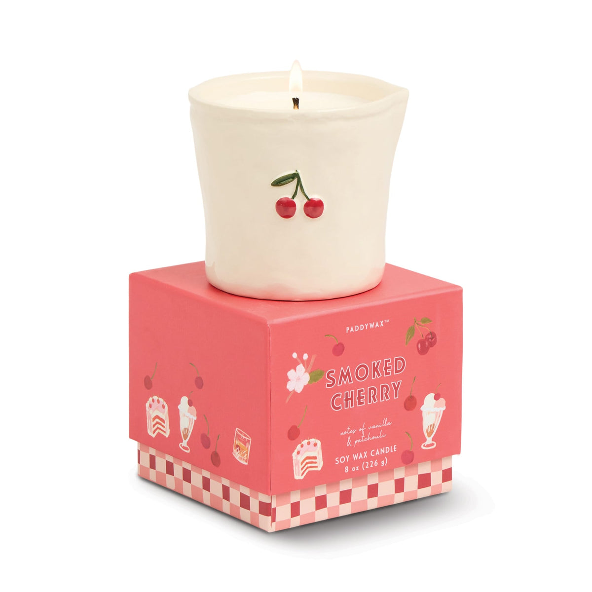 Smoked Cherry Ceramic Bistro Candle