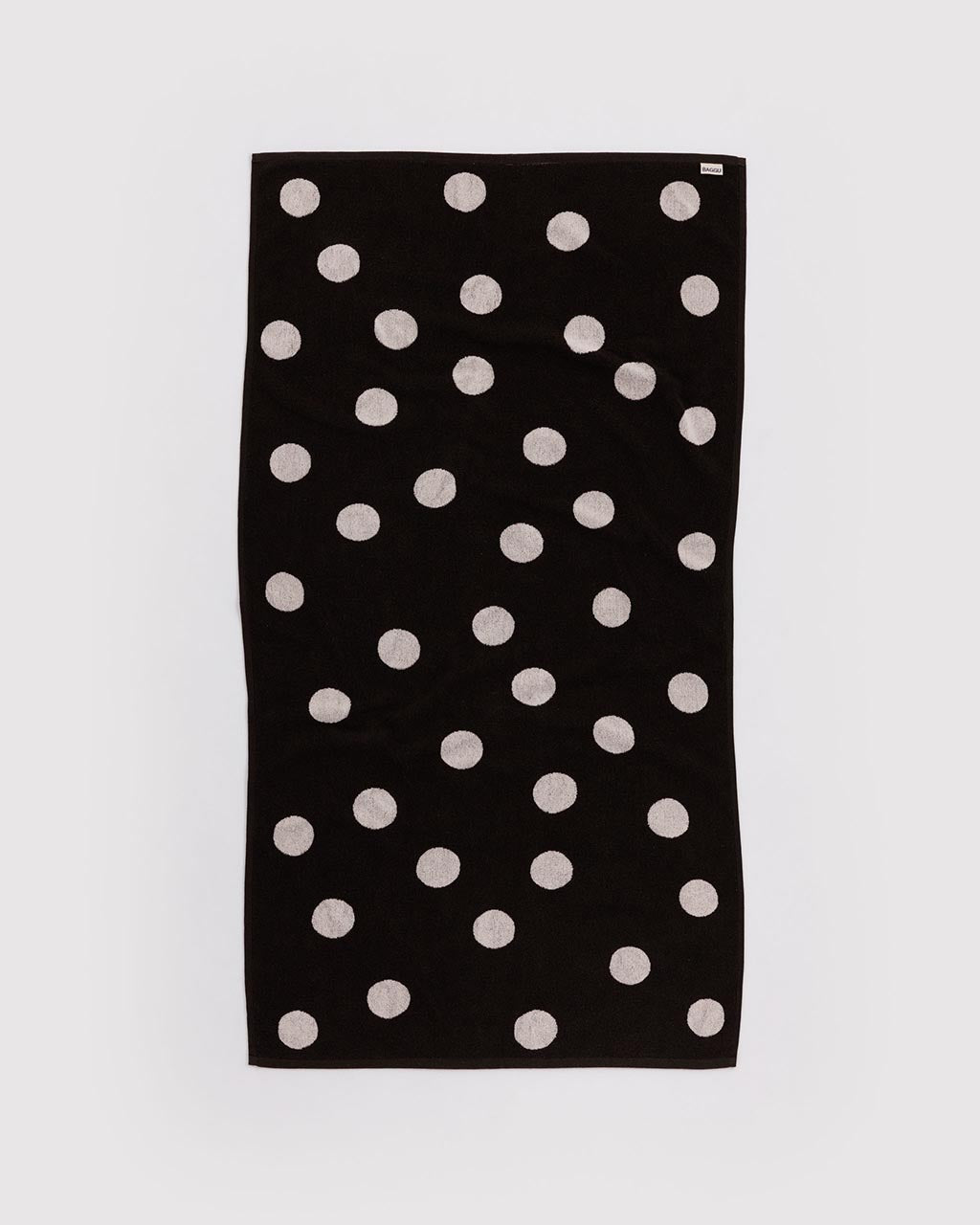 Bath Towel - Cream and Black Polka Dot
