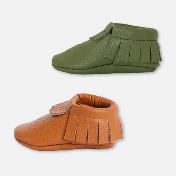 Fringe Baby Leather Booties
