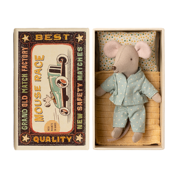 Little brother mouse in matchbox
