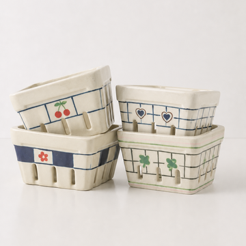 Hand-Painted Berry Basket