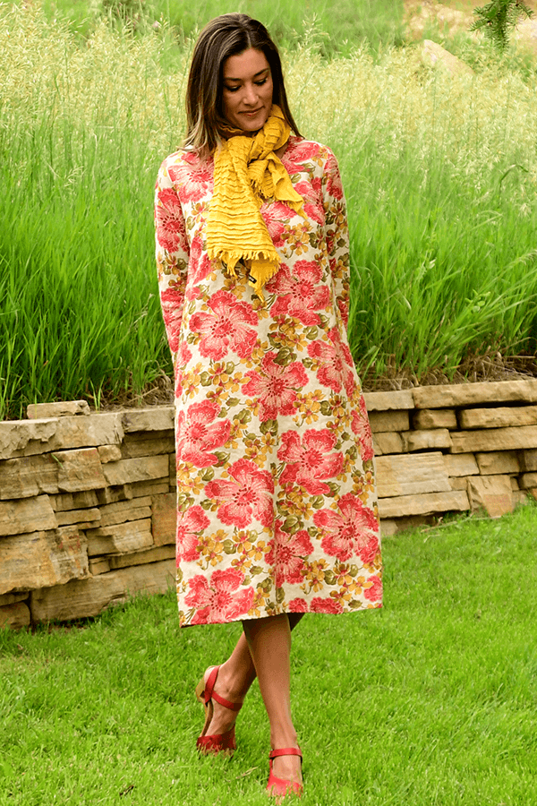 floral linen dress