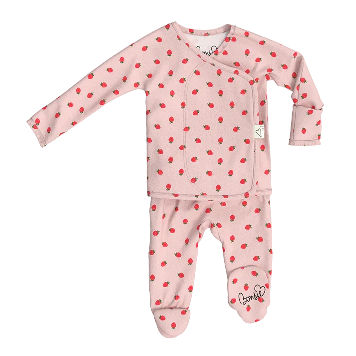 Skin to Skin Footie - Strawberries