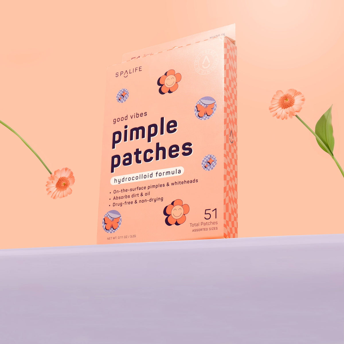 Good Vibes, Butterfly & Flowers Hydrocolloid Pimple Patches