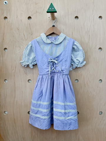 (pre-worn) vintage blue drindl dress 5T