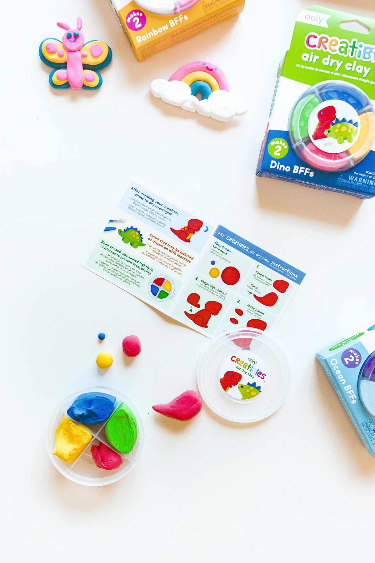 Creatibles D.I.Y. Air-Dry Clay Kit: Dino. Bffs (Set of 4)