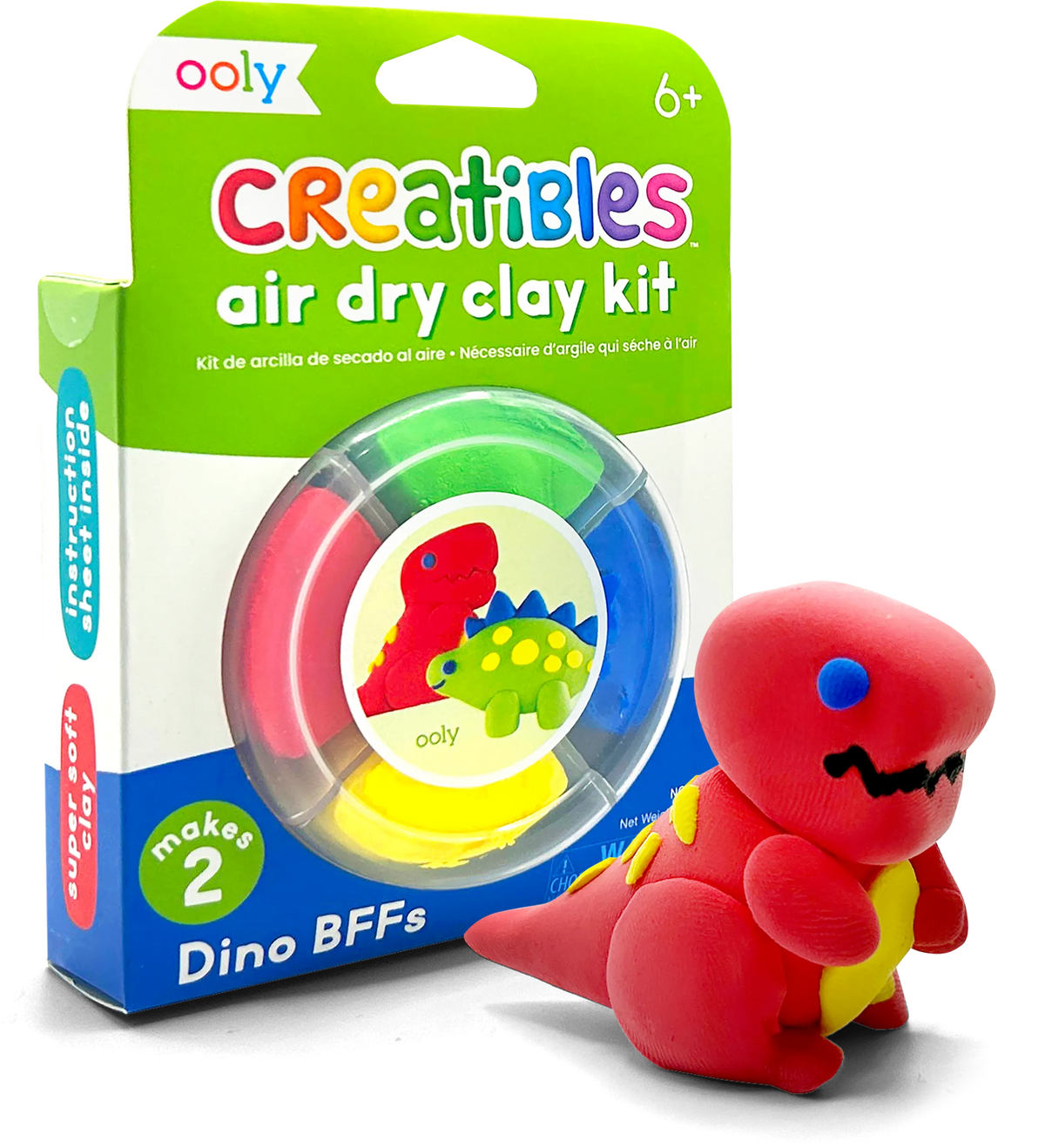 Creatibles D.I.Y. Air-Dry Clay Kit: Dino. Bffs (Set of 4)