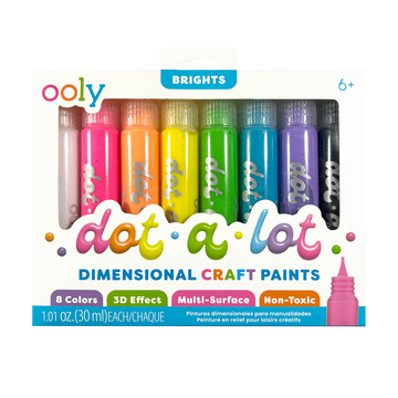 Dot-A-Lot: Dimensional Craft Paint - Bright (Set of 8)