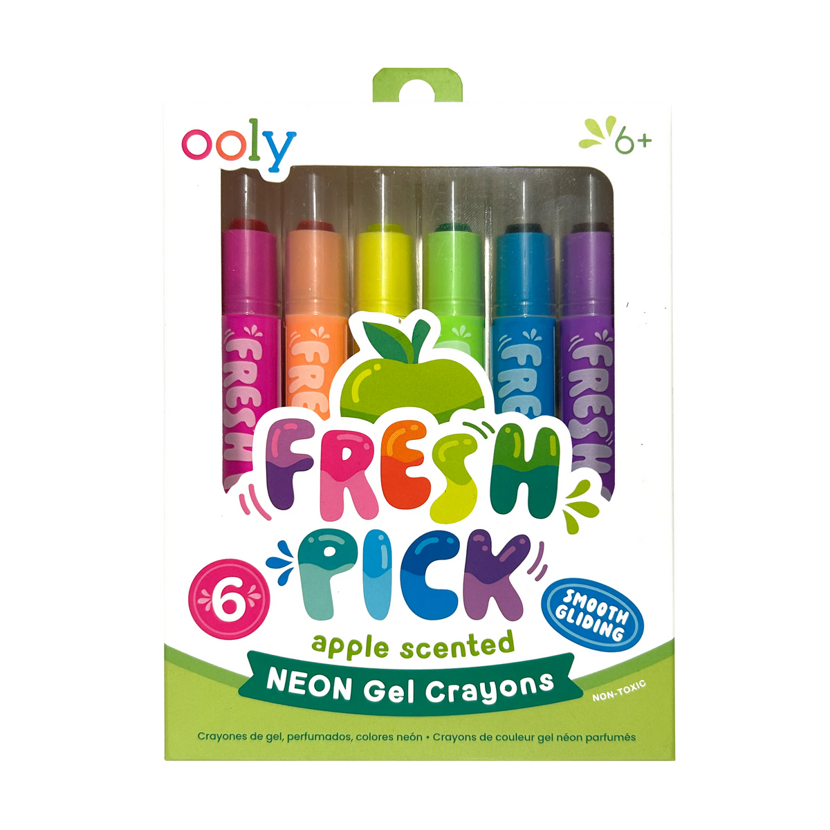 Fresh Pick Apple Scented Gel Crayons - Set of 6