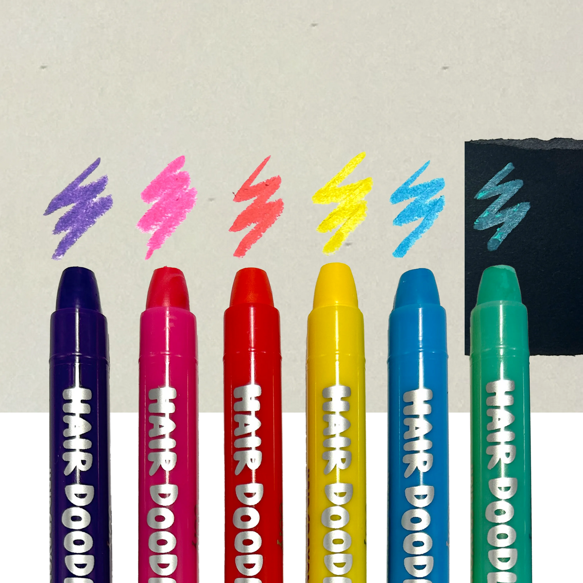 Hair Doodlers Hair Crayons - Set of 6 Colors