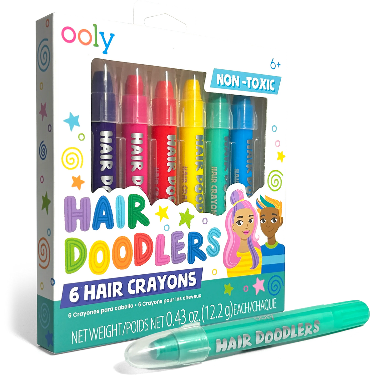 Hair Doodlers Hair Crayons - Set of 6 Colors