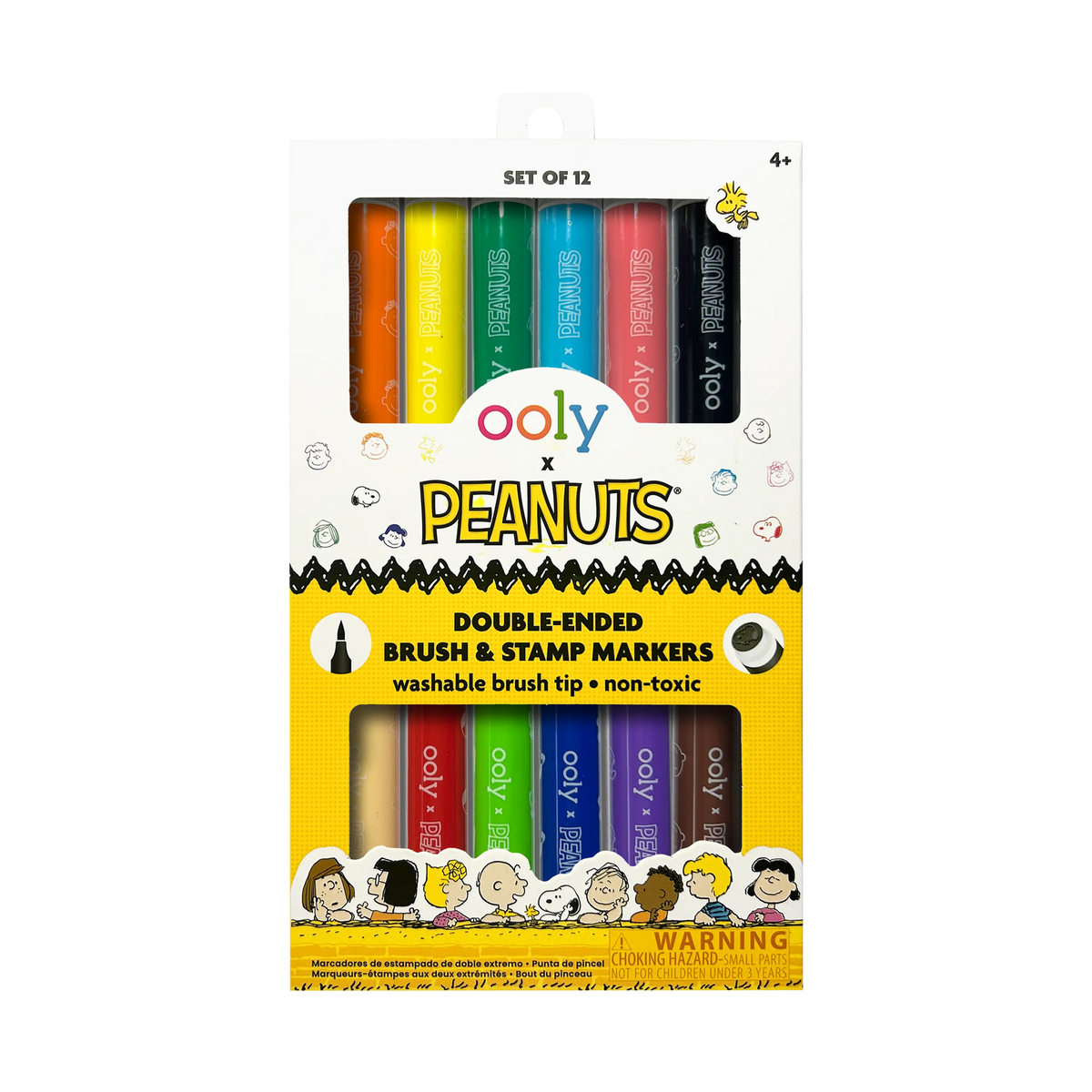 OOLY x Peanuts Double-Ended Brush & Stamp Markers