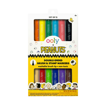 OOLY x Peanuts Double-Ended Brush & Stamp Markers