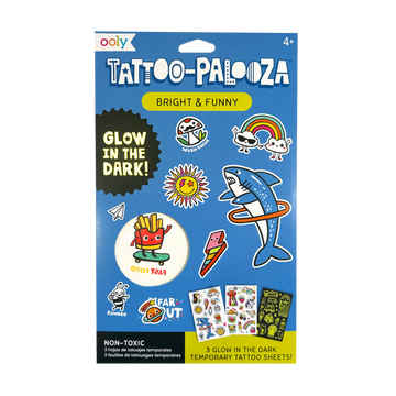 Tattoo Palooza Glow in the Dark Temporary Tattoo Bright & Funny