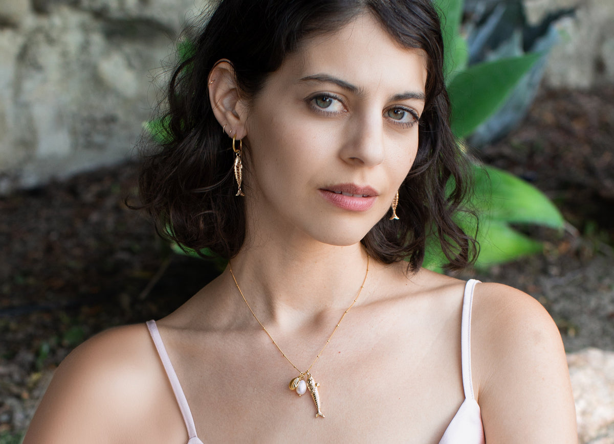 Pesce Hoops - 18K Gold Plated