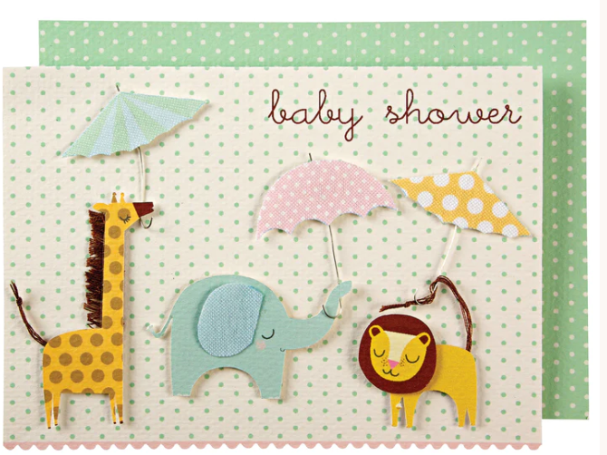 Animals & Umbrellas Card