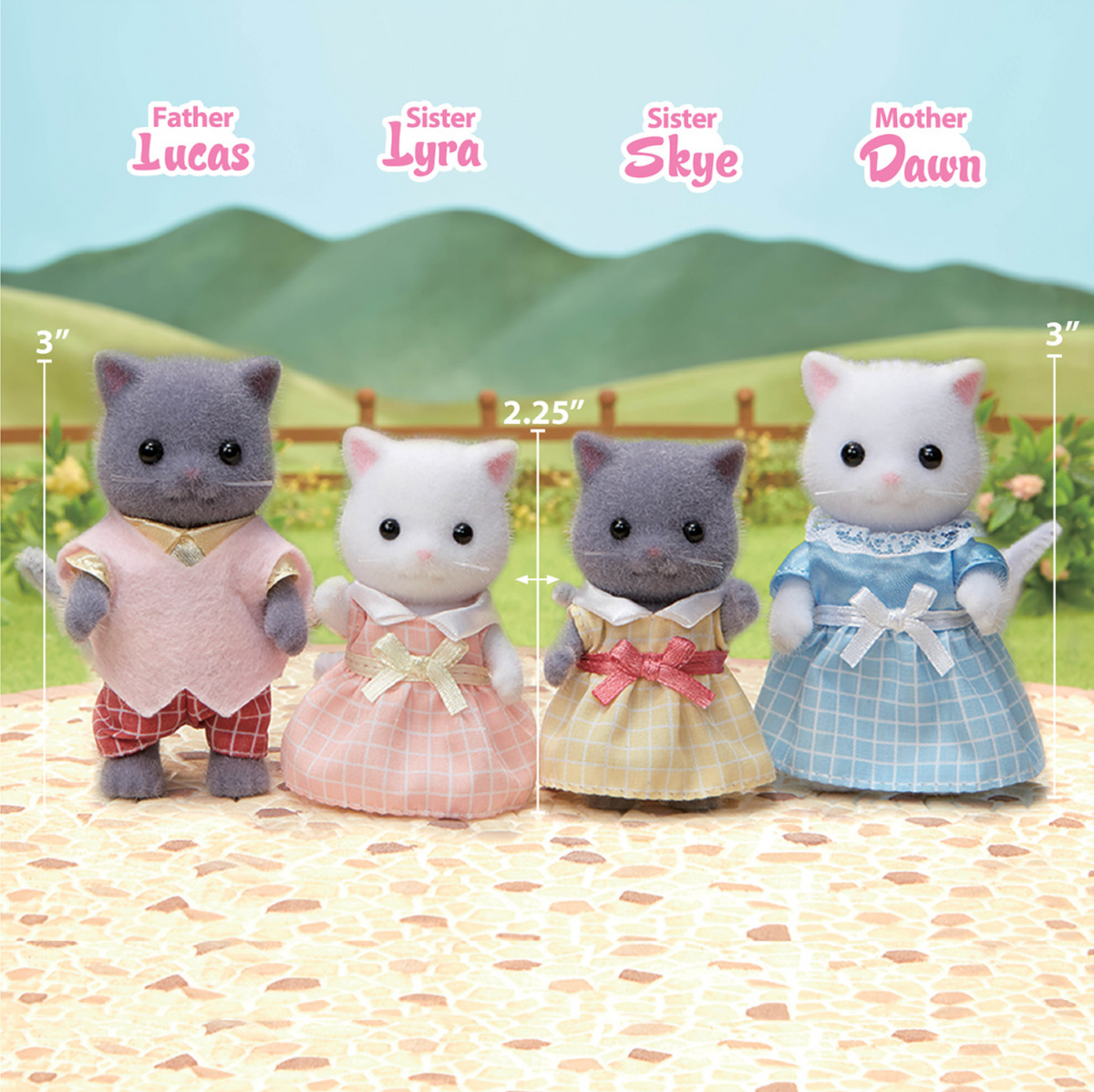 Calico Critters Persian Cat Family