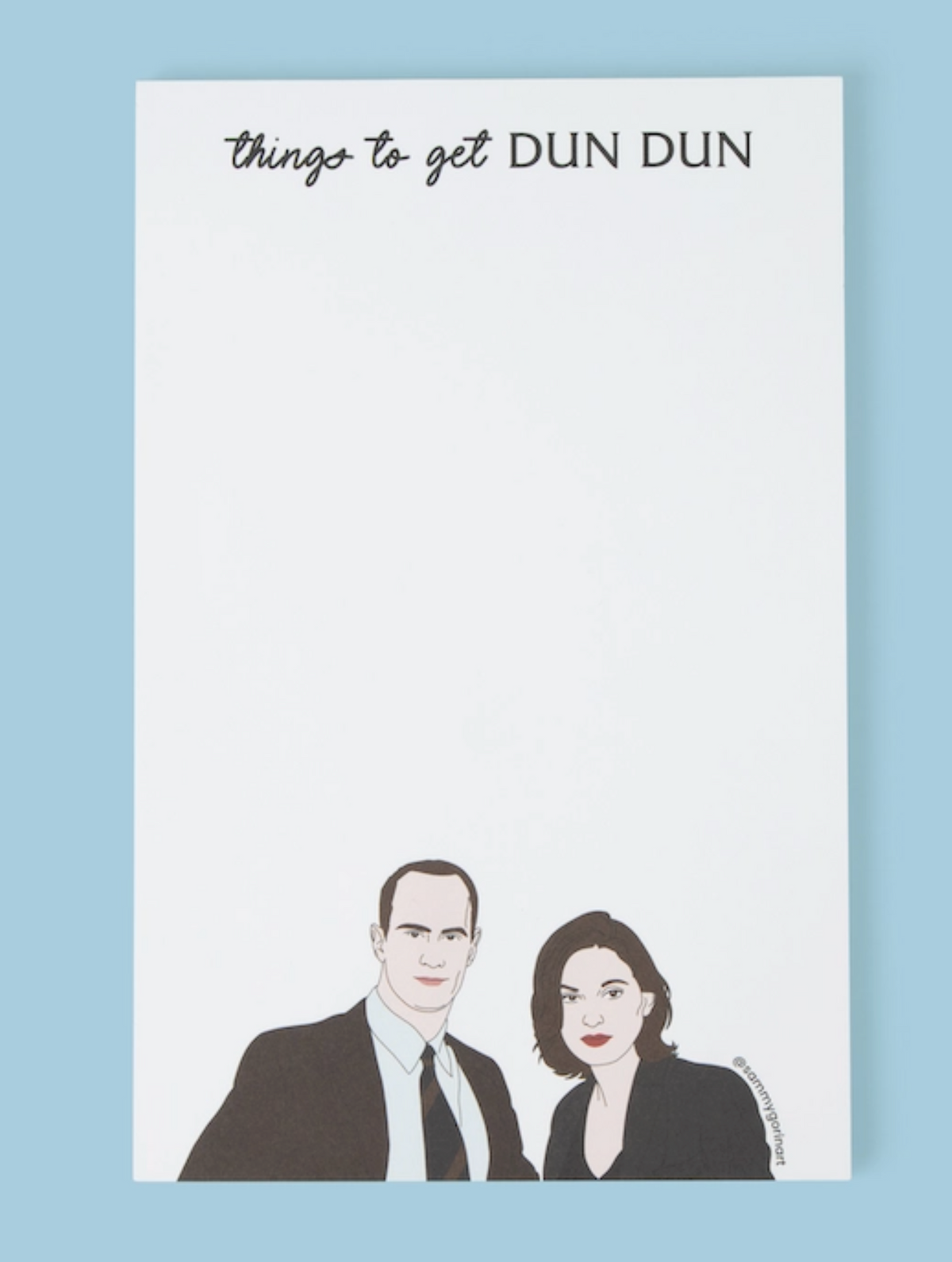 Things To Get Dun Dun Notepad, Law & Order, Benson & Stabler