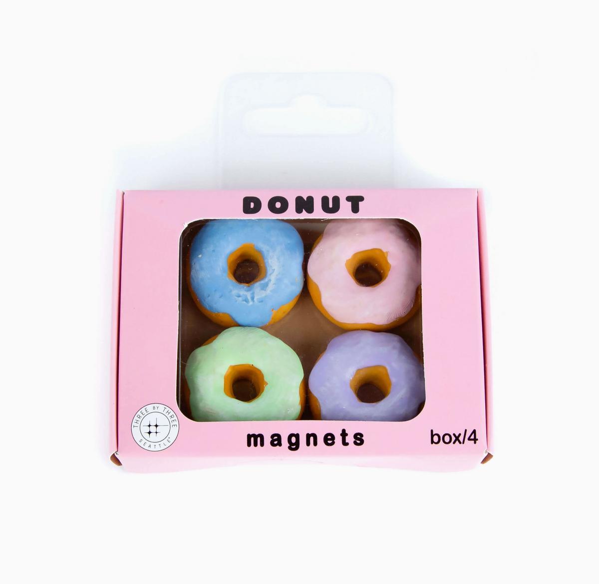 Colorful Donut Magnets Iconic Packaging s/4