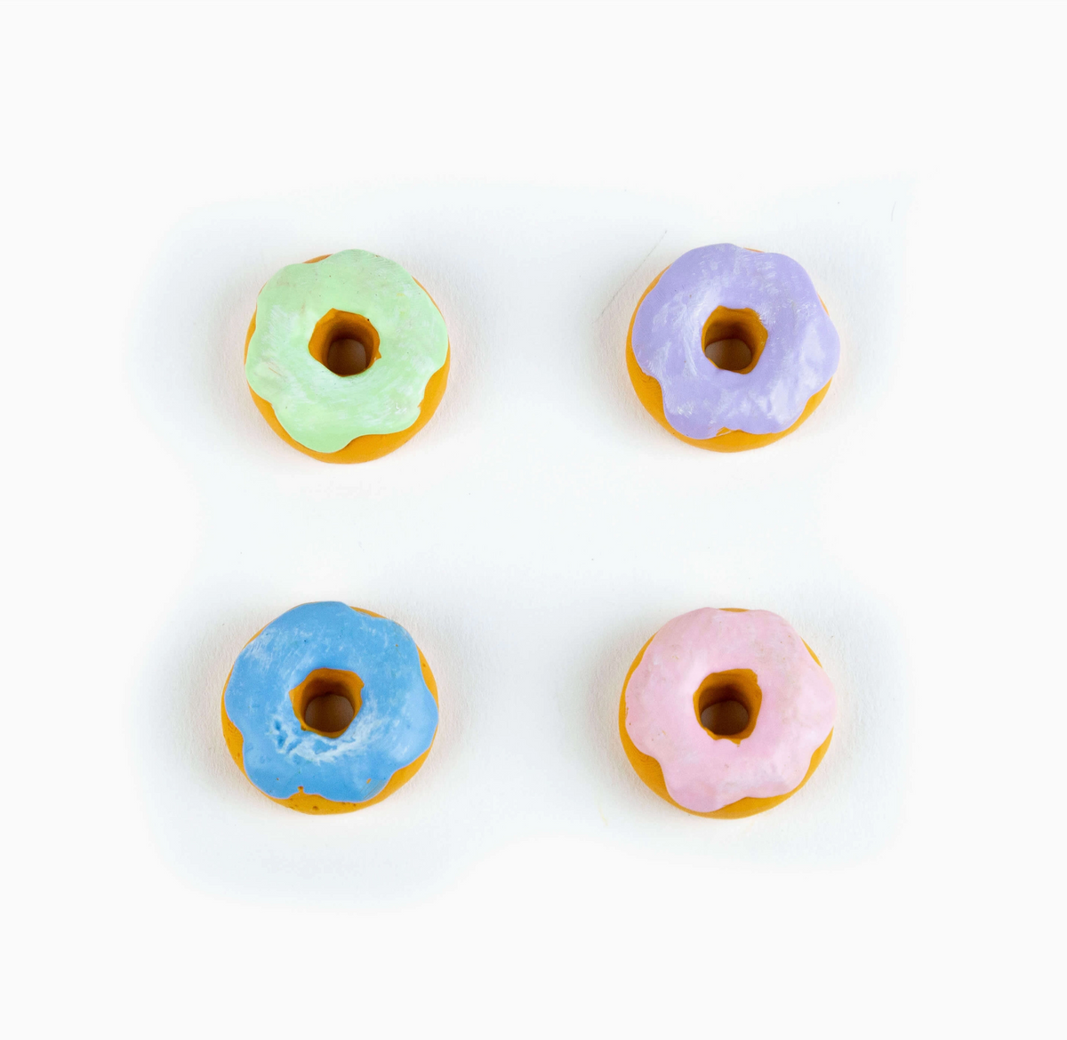 Colorful Donut Magnets Iconic Packaging s/4