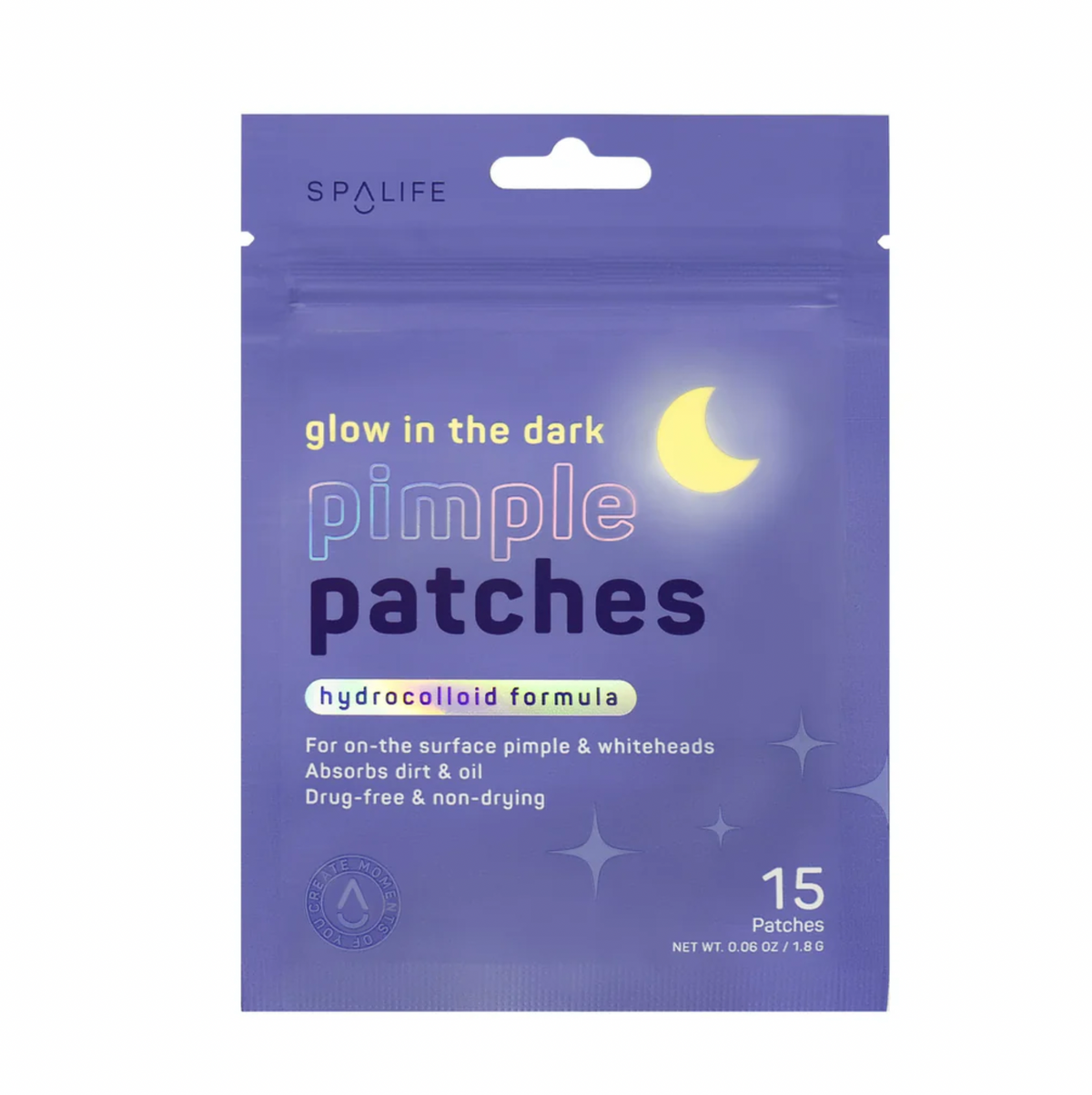 Glow in the Dark Moons Hydrocolloid Pimple Patches - 15 ct