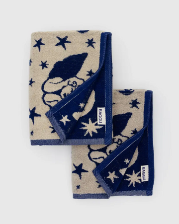 Hand Towel Set of 2 Cherub Bows