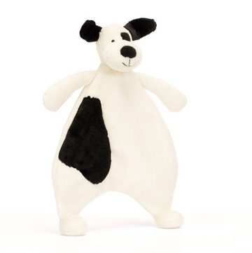 Bashful Black & Cream Puppy Comforter