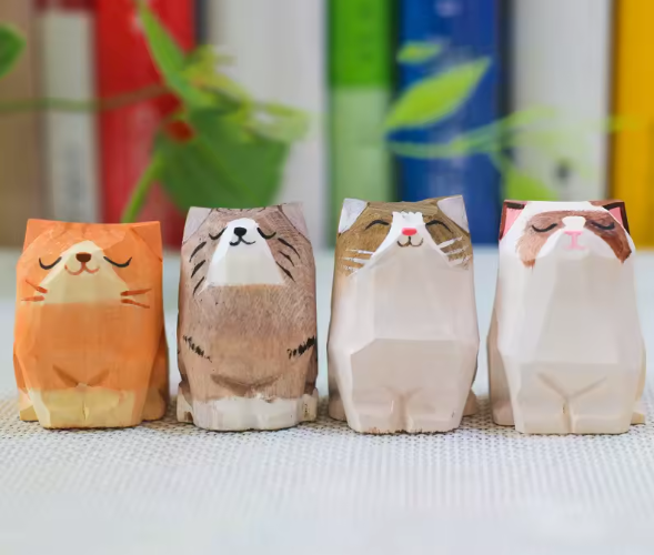 Wooden Kitties Assort.