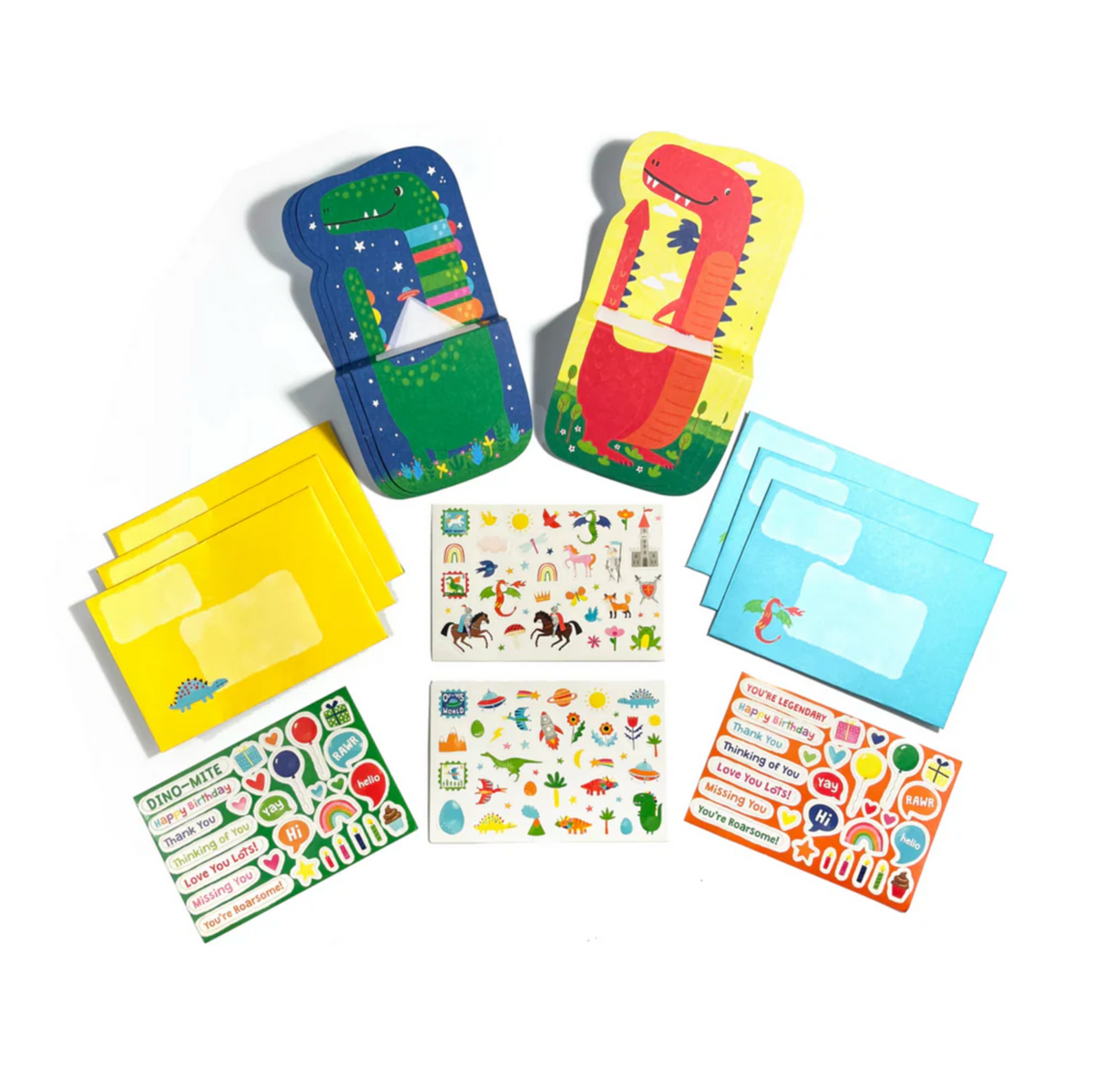 Tiny Tadas!: Notecard & Sticker Kit - Dinos. & Dragons