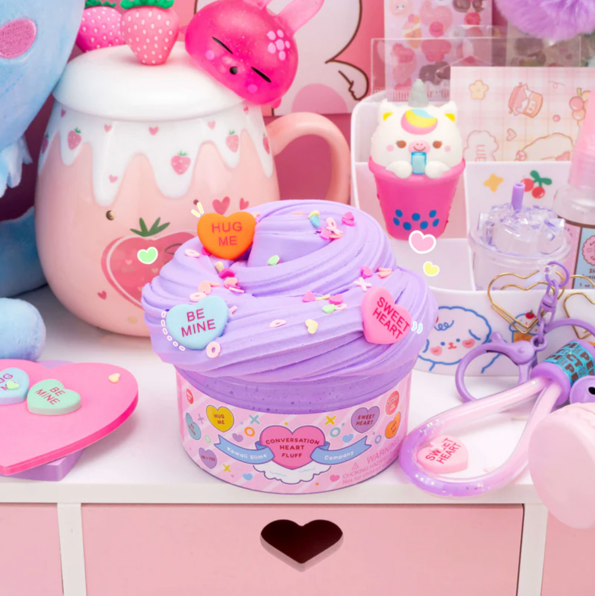 Conversation Heart Fluff Signature Dome™ Slime