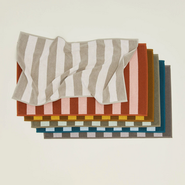 Simple Striped Terry Bath Mat