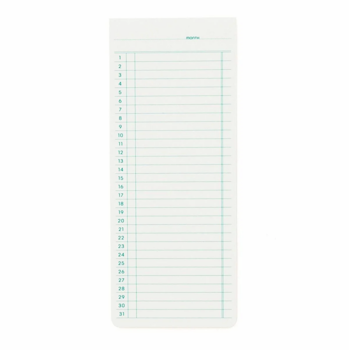 Sticky Memo Pad Monthly