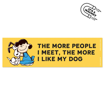 3P4 X Peanuts® - Snoopy & Lucy Like My Dog Bumper Magnet